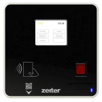 Terminal táctil con lector de huella y tarjetas integrado con un avanzado software de control de asistencia laboral.
